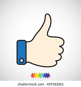 Line icon- thumb up