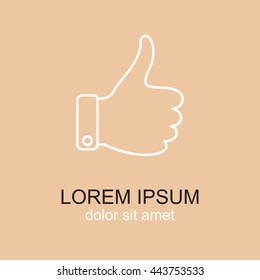 Line icon- thumb up
