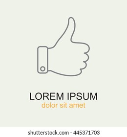 Line icon- thumb up
