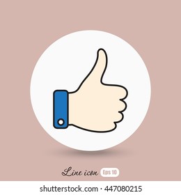Line icon- thumb up