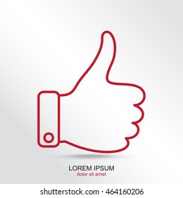 Line icon- thumb up