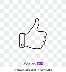 Line icon- thumb up