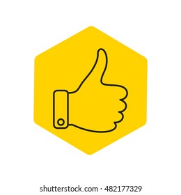 Line icon- thumb up