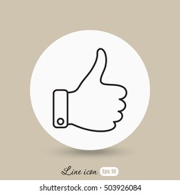 Line icon- thumb up