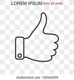 Line icon- thumb up