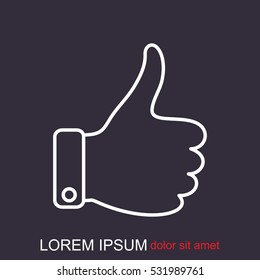 Line icon- thumb up