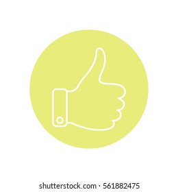 Line icon- thumb up