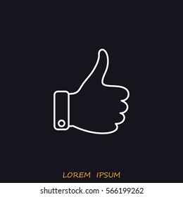 Line icon- thumb up