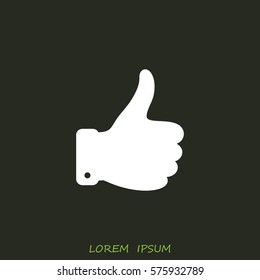 Line icon- thumb up