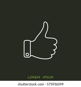 Line icon- thumb up
