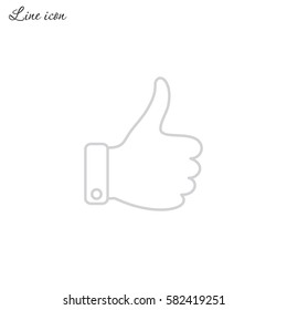 Line icon- thumb up
