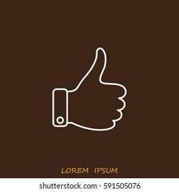 Line icon- thumb up