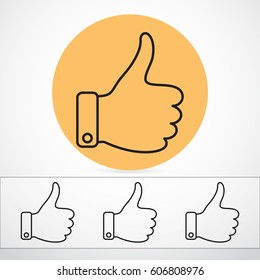 Line icon- thumb up
