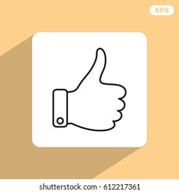 Line icon- thumb up