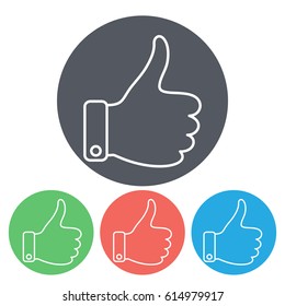 Line icon- thumb up