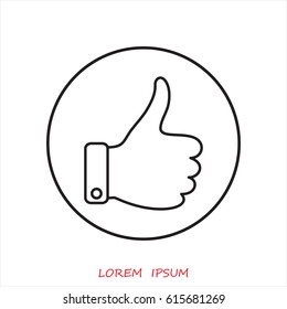 Line icon- thumb up
