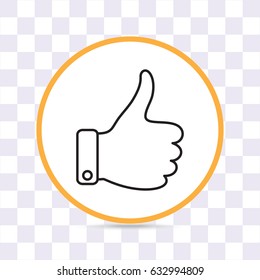 Line icon- thumb up