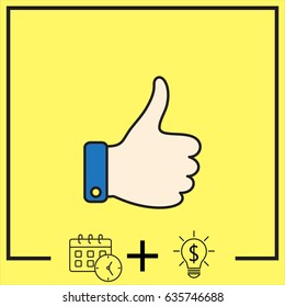 Line icon- thumb up