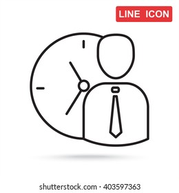 Line icon-   time management