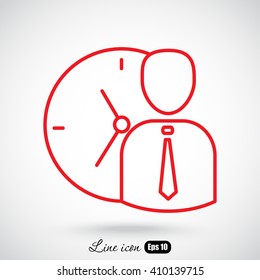 Line icon-   time management
