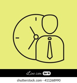 Line icon-   time management