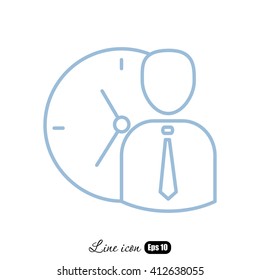 Line icon-   time management