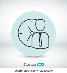 Line icon-   time management