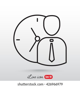 Line icon-   time management