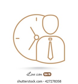 Line icon-   time management