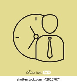 Line icon-   time management