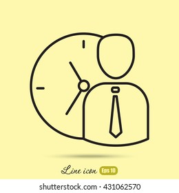 Line icon-   time management