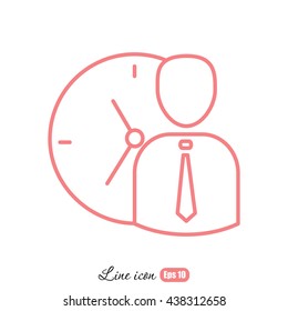 Line icon-   time management