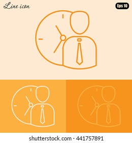 Line icon-   time management