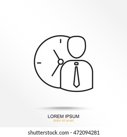 Line icon-   time management