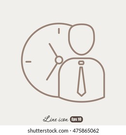 Line icon-   time management