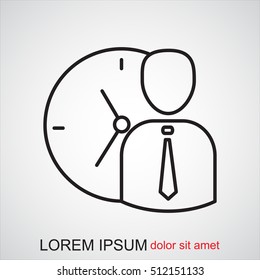 Line icon-   time management
