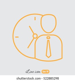 Line icon-   time management