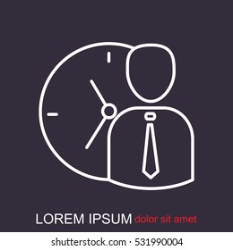 Line icon-   time management