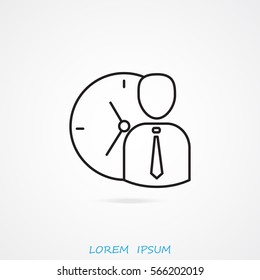 Line icon-   time management