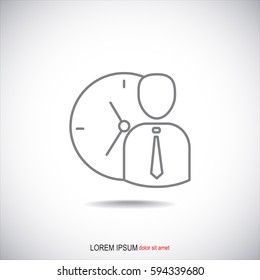 Line icon-   time management
