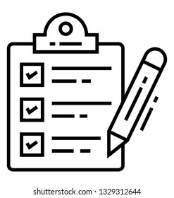 Line icon of todo list 