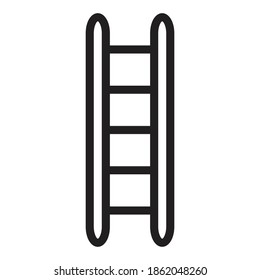 line icon line tool ladder to help climb to higher ground during the building process