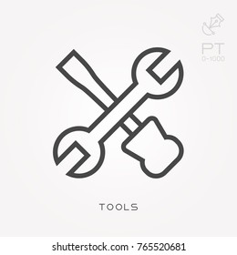 Line icon tools
