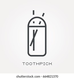 Line icon toothpick
