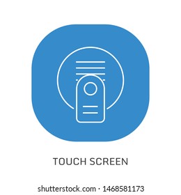 Line icon touching surface vector illustration