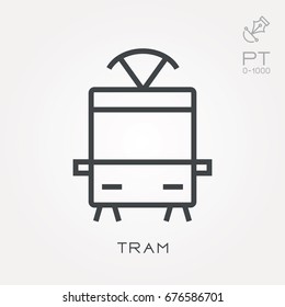 Line icon tram