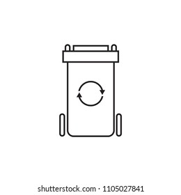Line icon trash can