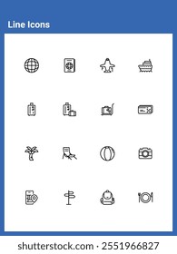 Line icon
Travel
an airplane
a trip abroad
Rest