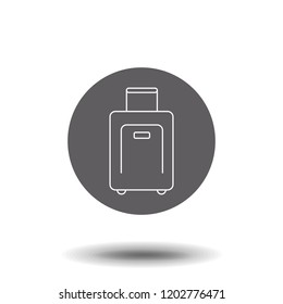 Line icon- travel bag. Outline concept for websites, infographic, mobile applications. Vector illustration on white background