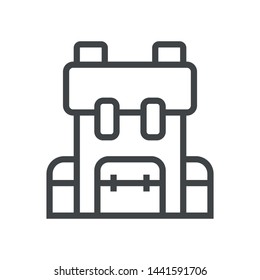 Line icon travel bag. Simple vector illustration with ability to change.